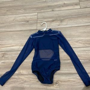 la dance designs leotard with mesh cut outs and sleeves